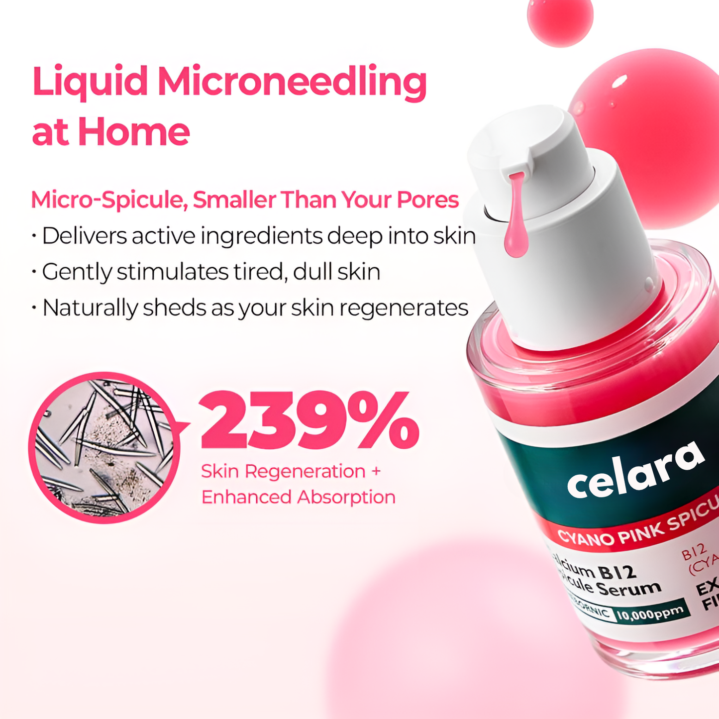 Pink Spicule Serum - For Radiant Skin & Refined Pores