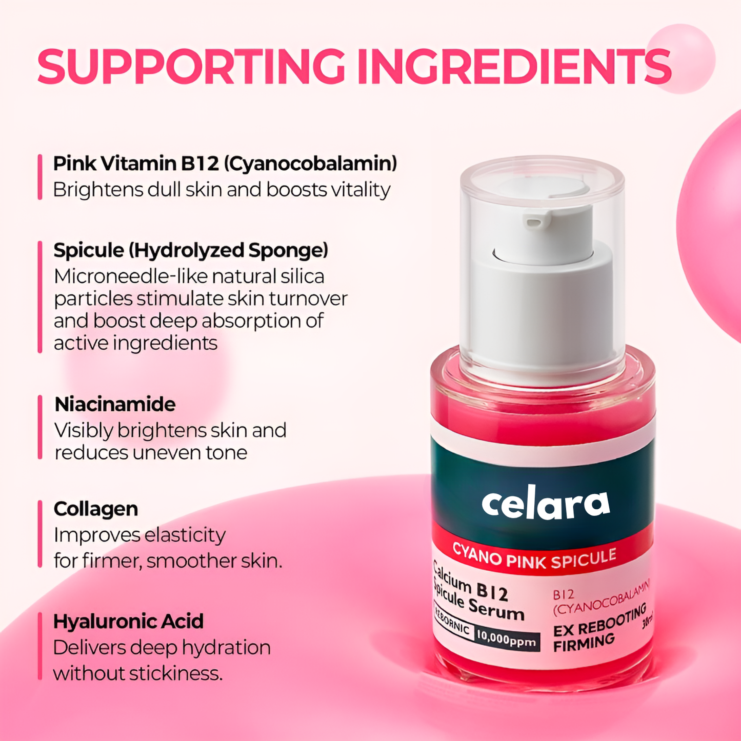 Pink Spicule Serum - For Radiant Skin & Refined Pores